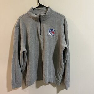 New York Rangers NHL Licensed 1/4 Zip Sweater Size XL